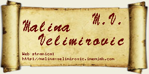 Malina Velimirović vizit kartica